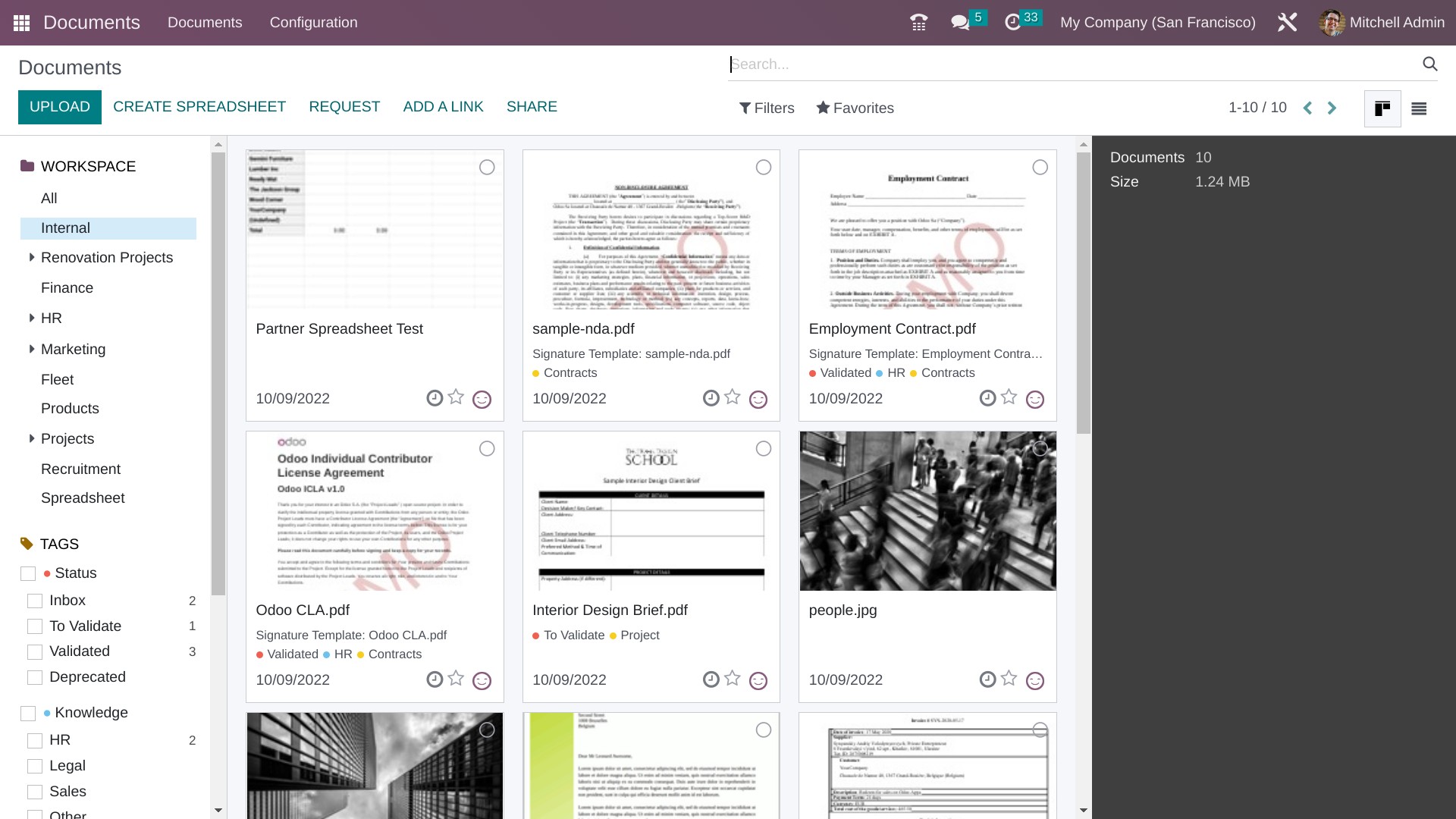 modul dokumen di odoo